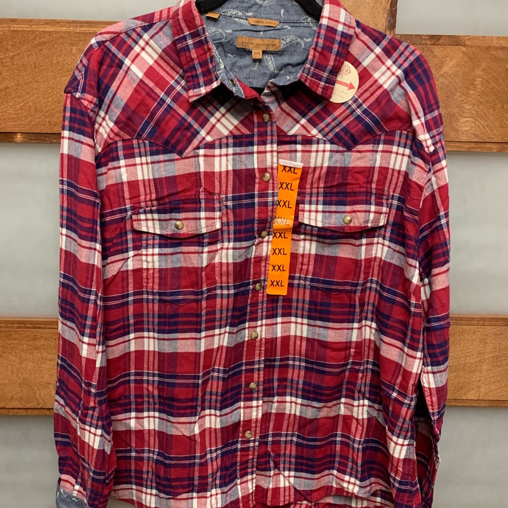 NWT Jacks Girlfriend Flannel XXL